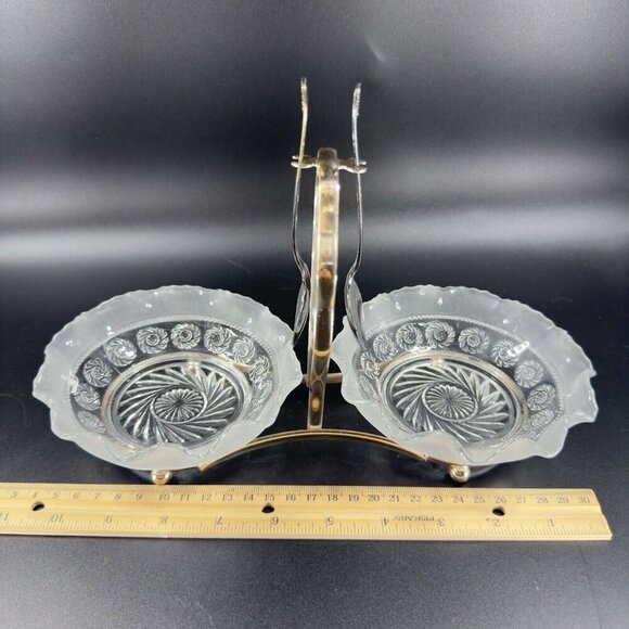 Mid Century Divided Tray With Bowls Dish Made In England Serving Tray Plated VTG - Picture 6 of 16